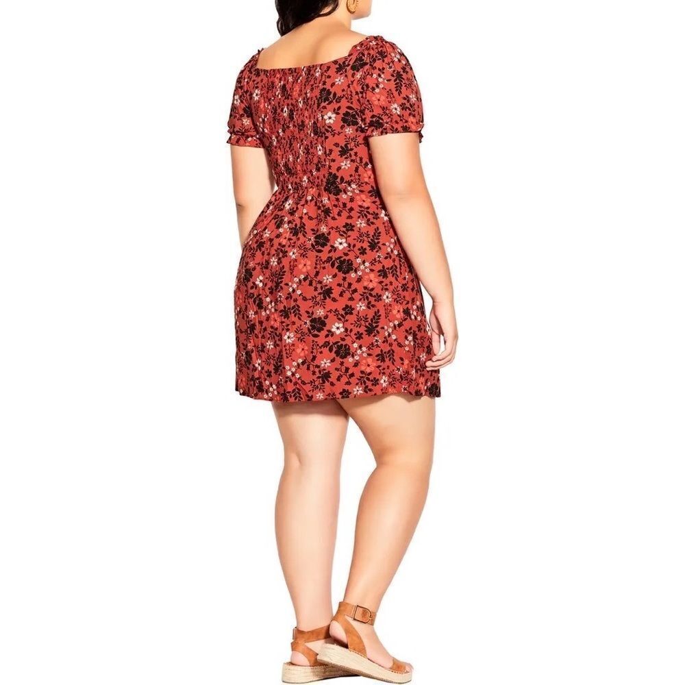 City Chic Scarlet Floral Mini Dress - Picture 2 of 9